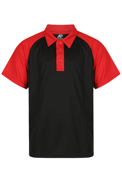MANLY KIDS POLOS - BLACK/RED
