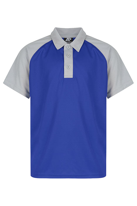 MANLY KIDS POLOS - ROYAL/SILVER