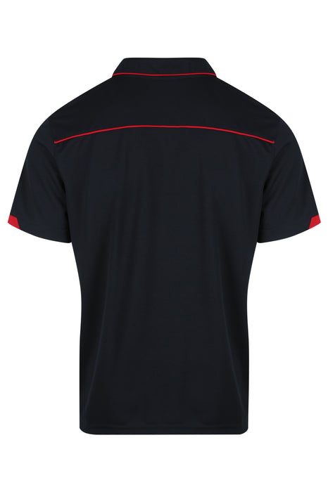 CURRUMBIN MENS POLOS - NAVY/RED