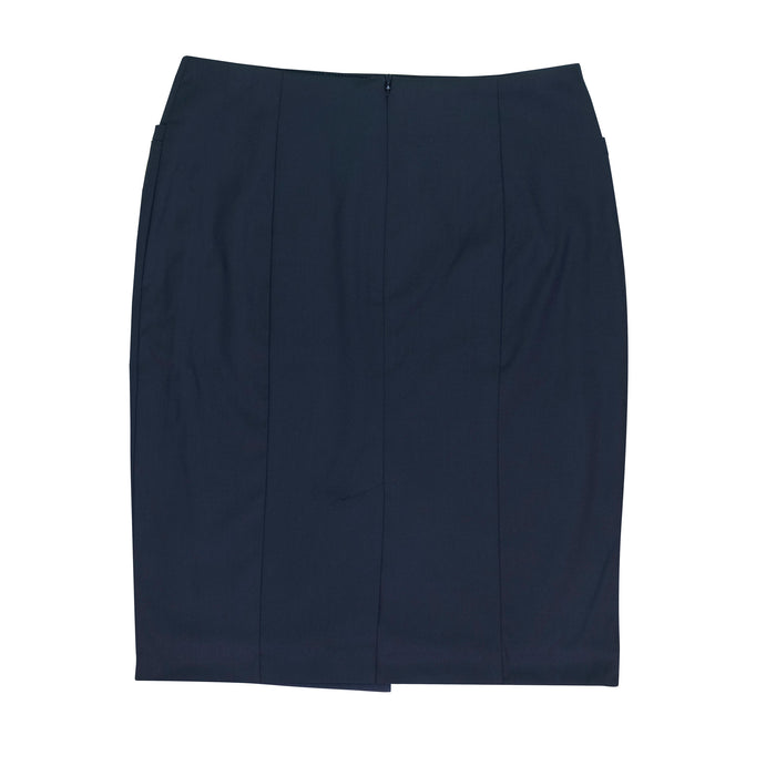 KNEE LENGTH SKIRT LADY SKIRTS - NAVY - RUNOUT